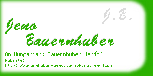 jeno bauernhuber business card
